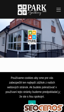 apartmanypark.sk mobil preview