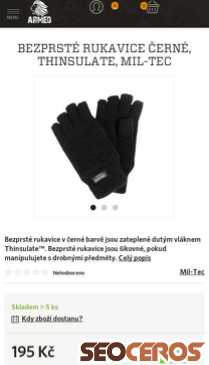 armed.cz/bezprste-rukavice-cerne-thinsulate-mil-tec mobil náhľad obrázku