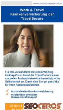 aupair-reisekrankenversicherung.de/work-and-travel-krankenversicherung.html mobil 미리보기