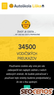 autoskola-liska.sk mobil preview