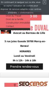 avocat-benedicte-duval.fr mobil előnézeti kép