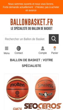 ballonbasket.fr mobil preview