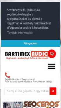 bartimexaudio.hu mobil előnézeti kép