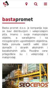 bastapromet.rs mobil förhandsvisning
