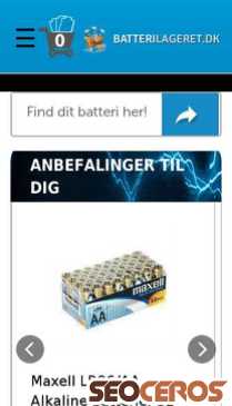 batterilageret.dk/shop/frontpage.html mobil preview