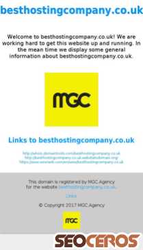 besthostingcompany.co.uk mobil previzualizare