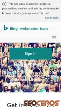 bing.com/toolbox/webmaster mobil vista previa