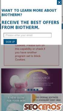 biotherm.com mobil förhandsvisning