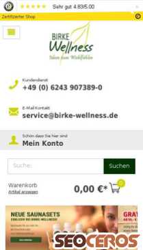 birke-wellness.de mobil förhandsvisning