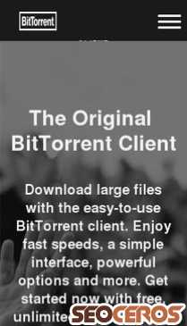 bittorrent.com mobil előnézeti kép