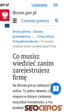 biznes.gov.pl/pl/firma/zakladanie-firmy/chce-zalozyc-firme-jednoosobowa-samozatrudnienie/co-musisz-wiedziec-zanim-zarejestrujesz-firme mobil obraz podglądowy