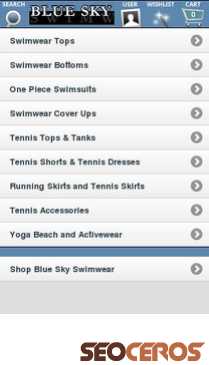 blueskyswimwear.com mobil obraz podglądowy