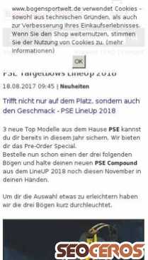 bogensportwelt.de/PSE-Targetbows-LineUp-2018 mobil Vorschau