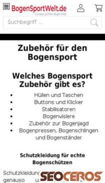 bogensportwelt.de/bogensport-zubehoer mobil előnézeti kép