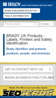 brady.co.uk mobil vista previa