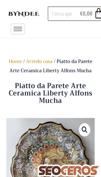 byndee.com/product/piatto-da-parete-arte-ceramica-liberty-alfons-mucha mobil obraz podglądowy