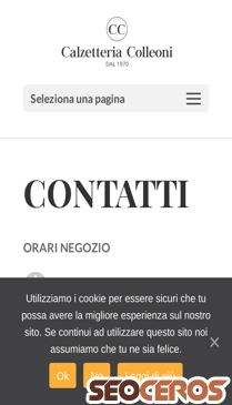 calzetteriacolleoni.it/contatti mobil náhled obrázku