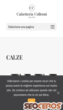 calzetteriacolleoni.it/uomo/calze mobil előnézeti kép