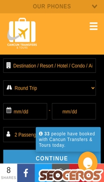 cancuntransferstours.com mobil förhandsvisning