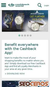cashbackworld.com mobil förhandsvisning