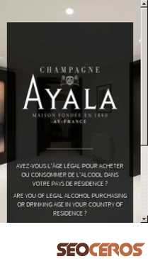 champagne-ayala.fr mobil előnézeti kép