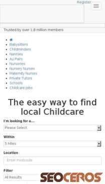childcare.co.uk mobil Vorschau