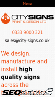 city-signs.co.uk mobil anteprima