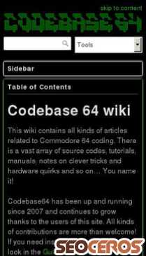 codebase64.org mobil vista previa