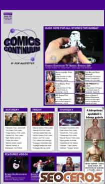 comicscontinuum.com mobil vista previa