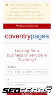 coventrypages.co.uk mobil anteprima