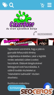 crazyshop.hu mobil preview