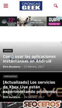 cronicasgeek.com mobil preview