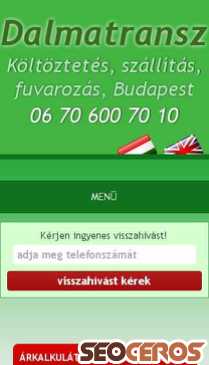 dalmatransz.hu mobil előnézeti kép