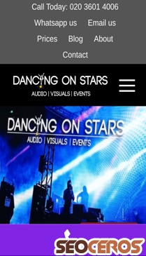 dancingonstars.co.uk/video-wall-hire-london mobil prikaz slike