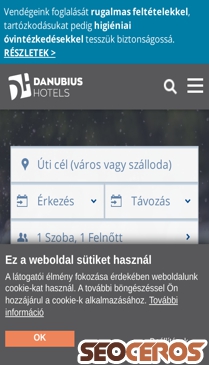 danubiushotels.hu mobil előnézeti kép