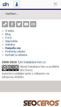 databaze-her.cz mobil Vorschau