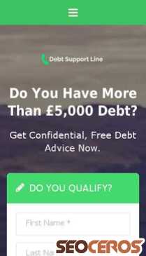 debtsupportline.com mobil previzualizare