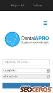 dentalapro.hu mobil förhandsvisning