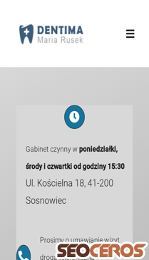 dentysta-sosnowiec.pl mobil előnézeti kép