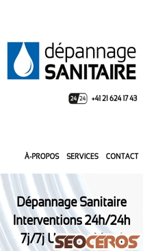 depannage-sanitaire.com mobil obraz podglądowy