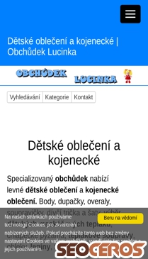 detsky-obleceni.cz mobil vista previa