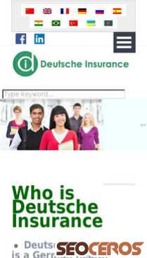 deutscheinsurance.de mobil Vorschau