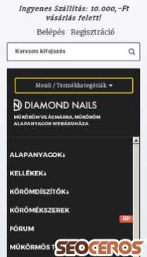diamondnails.hu mobil Vorschau