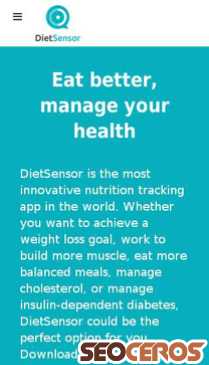 dietsensor.com mobil vista previa
