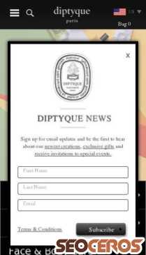 diptyqueparis.com mobil obraz podglądowy