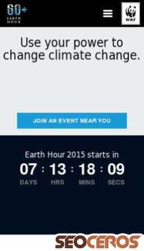 earthhour.org mobil preview