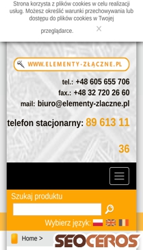 elementy-zlaczne.pl mobil vista previa