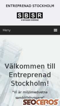 entreprenadstockholm.nu mobil förhandsvisning