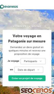 evaneos.fr/patagonie mobil obraz podglądowy