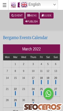 eventi.bergamo.it mobil előnézeti kép